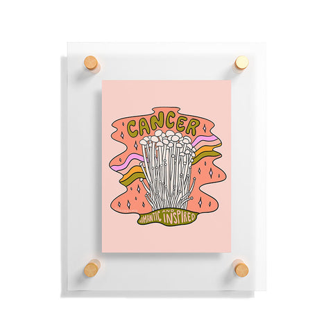Doodle By Meg Cancer Mushroom Floating Acrylic Print