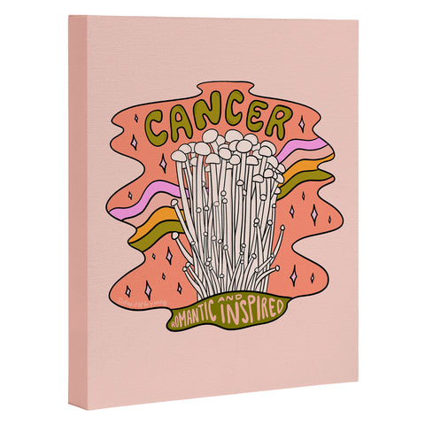 Doodle By Meg Cancer Mushroom Art Canvas