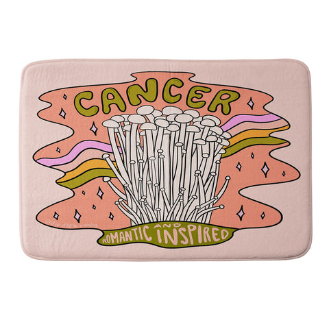 Doodle By Meg Cancer Mushroom Memory Foam Bath Mat