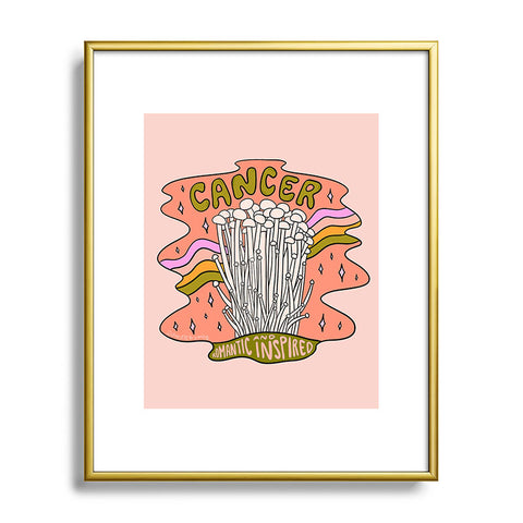 Doodle By Meg Cancer Mushroom Metal Framed Art Print