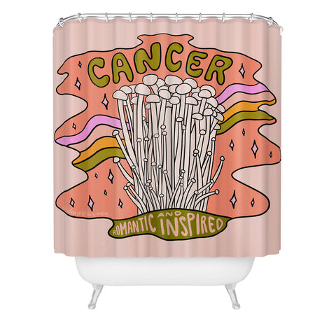 Doodle By Meg Cancer Mushroom Shower Curtain