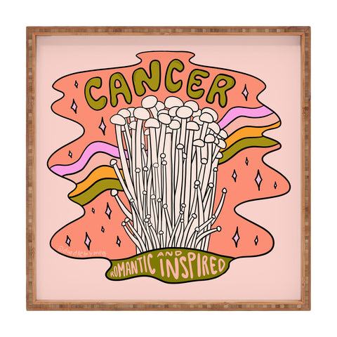 Doodle By Meg Cancer Mushroom Square Tray