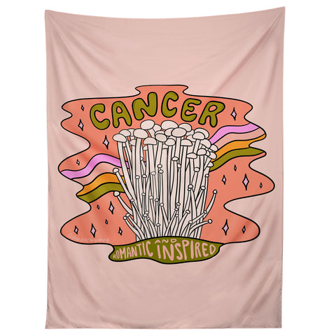 Doodle By Meg Cancer Mushroom Tapestry