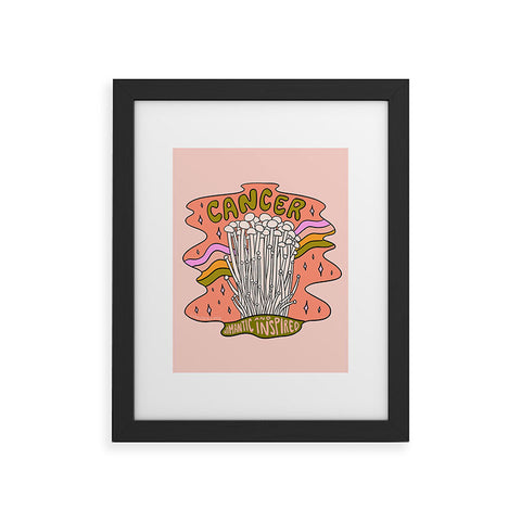 Doodle By Meg Cancer Mushroom Framed Art Print