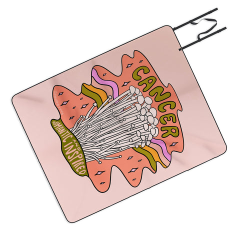 Doodle By Meg Cancer Mushroom Picnic Blanket