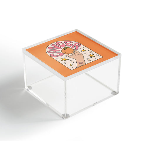 Doodle By Meg Cancer Peach Acrylic Box