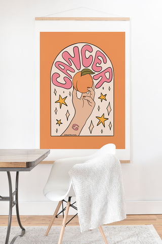 Doodle By Meg Cancer Peach Art Print And Hanger