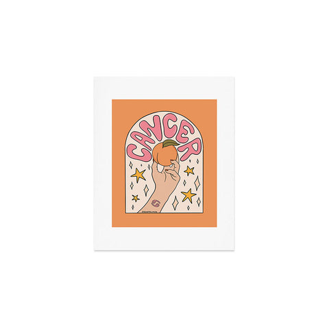 Doodle By Meg Cancer Peach Art Print