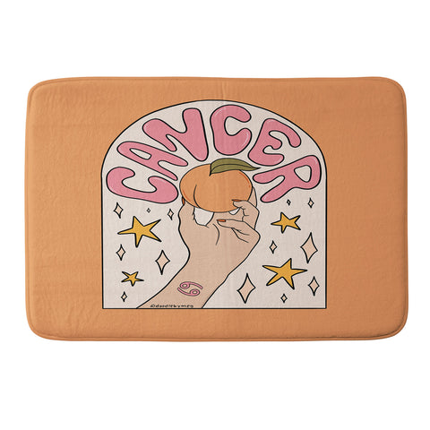 Doodle By Meg Cancer Peach Memory Foam Bath Mat