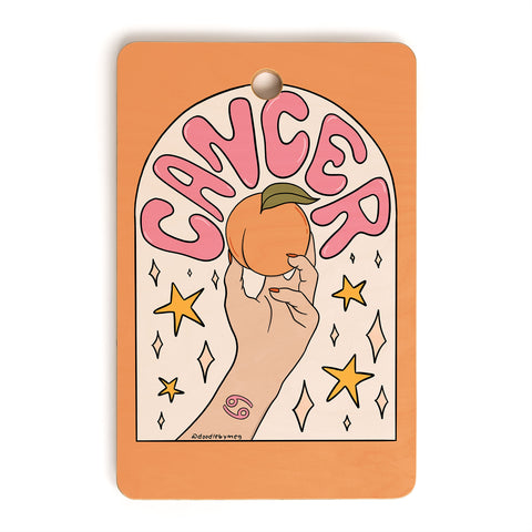 Doodle By Meg Cancer Peach Cutting Board Rectangle
