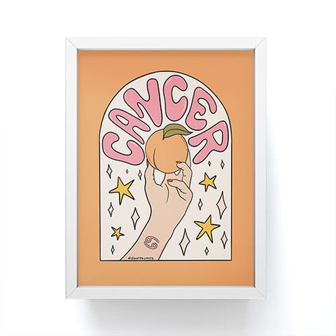 Doodle By Meg Cancer Peach Framed Mini Art Print