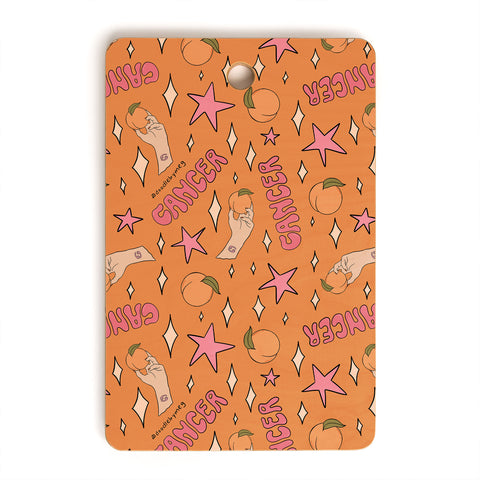 Doodle By Meg Cancer Peach Print Cutting Board Rectangle