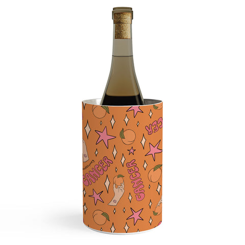 Doodle By Meg Cancer Peach Print Wine Chiller