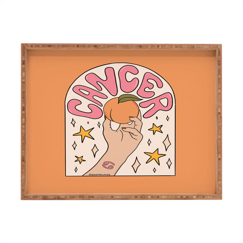 Doodle By Meg Cancer Peach Rectangular Tray