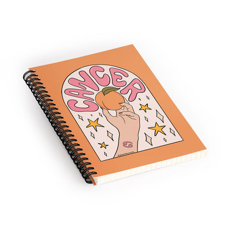 Doodle By Meg Cancer Peach Spiral Notebook