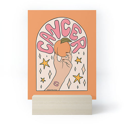 Doodle By Meg Cancer Peach Mini Art Print