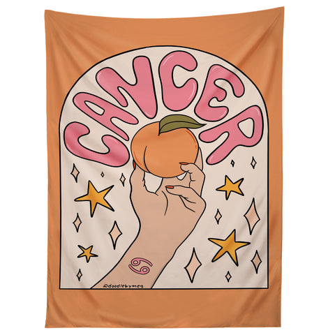 Doodle By Meg Cancer Peach Tapestry