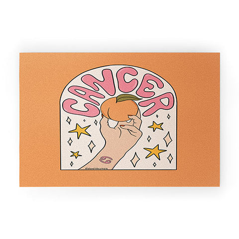Doodle By Meg Cancer Peach Welcome Mat