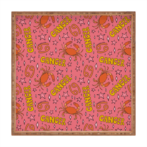 Doodle By Meg Cancer Print Square Tray