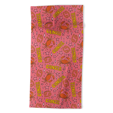 Doodle By Meg Cancer Print Beach Towel