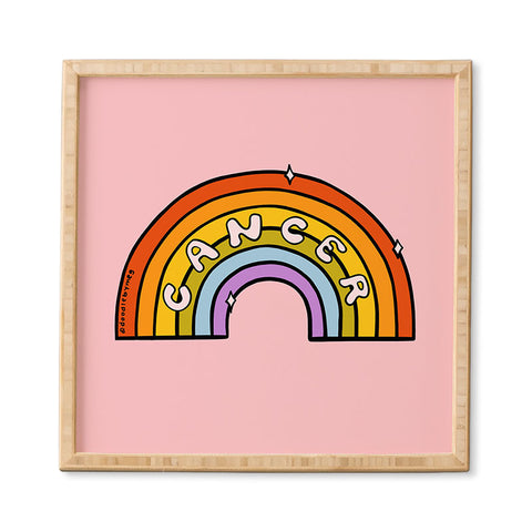 Doodle By Meg Cancer Rainbow Framed Wall Art