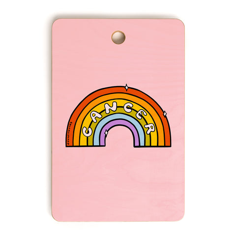 Doodle By Meg Cancer Rainbow Cutting Board Rectangle
