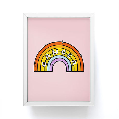 Doodle By Meg Cancer Rainbow Framed Mini Art Print