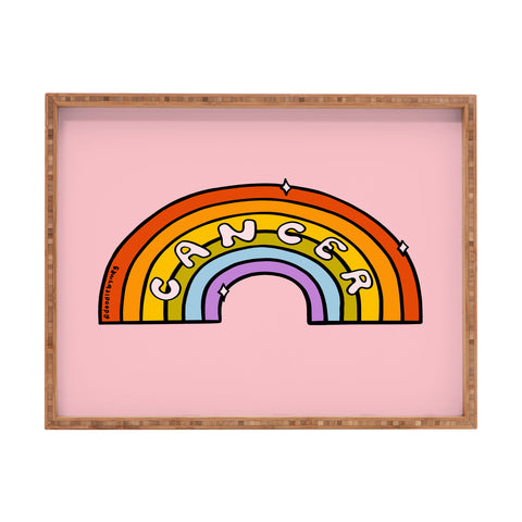 Doodle By Meg Cancer Rainbow Rectangular Tray