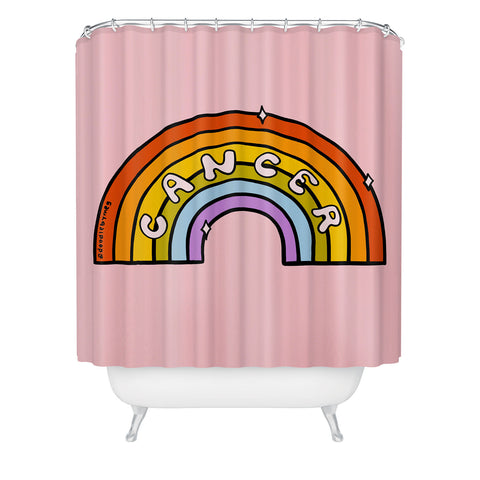 Doodle By Meg Cancer Rainbow Shower Curtain