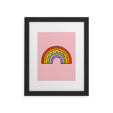 Doodle By Meg Cancer Rainbow Framed Art Print