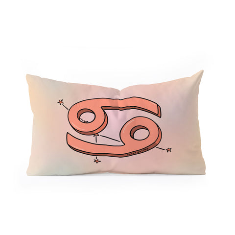 Doodle By Meg Cancer Symbol Oblong Throw Pillow