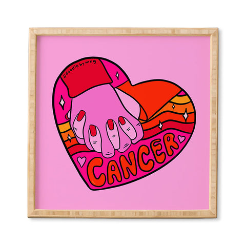 Doodle By Meg Cancer Valentine Framed Wall Art