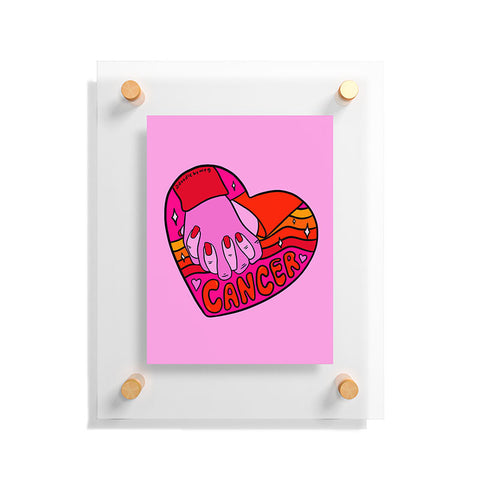 Doodle By Meg Cancer Valentine Floating Acrylic Print