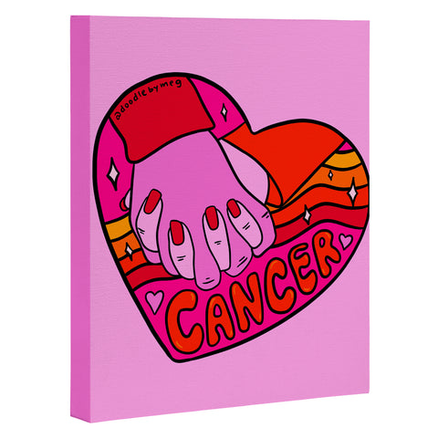 Doodle By Meg Cancer Valentine Art Canvas