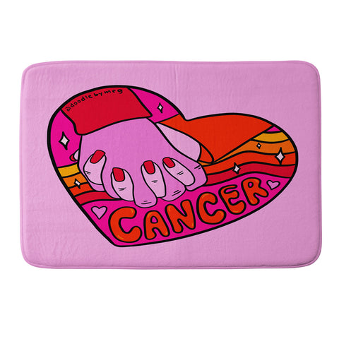 Doodle By Meg Cancer Valentine Memory Foam Bath Mat