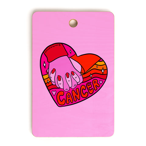 Doodle By Meg Cancer Valentine Cutting Board Rectangle