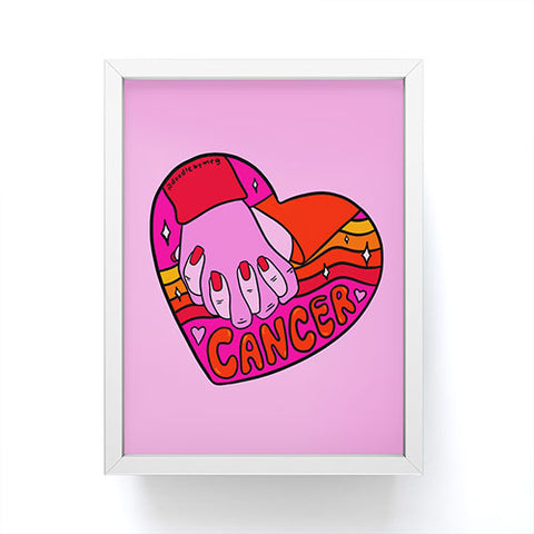 Doodle By Meg Cancer Valentine Framed Mini Art Print