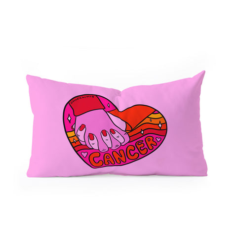 Doodle By Meg Cancer Valentine Oblong Throw Pillow