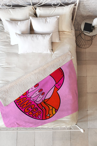 Doodle By Meg Cancer Valentine Fleece Throw Blanket