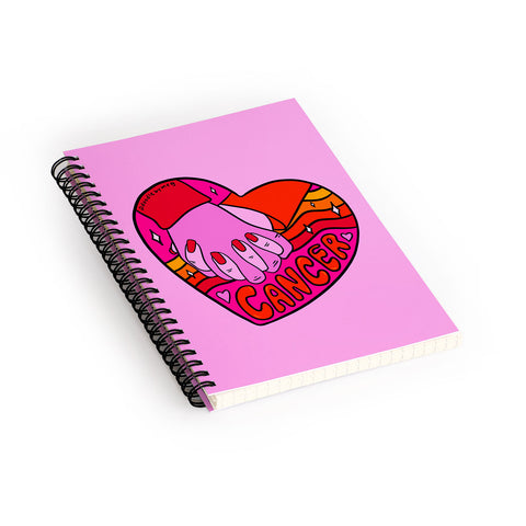 Doodle By Meg Cancer Valentine Spiral Notebook