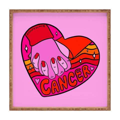 Doodle By Meg Cancer Valentine Square Tray