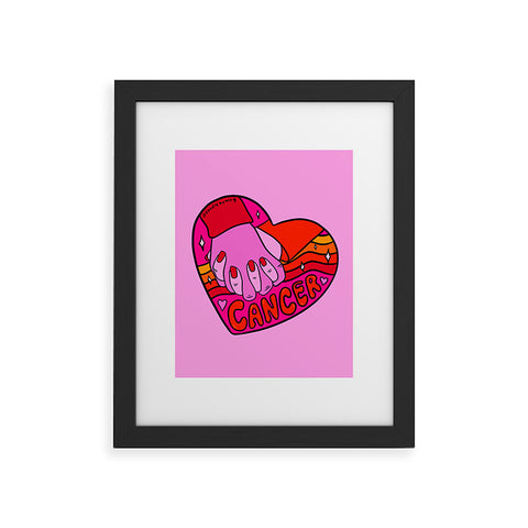 Doodle By Meg Cancer Valentine Framed Art Print