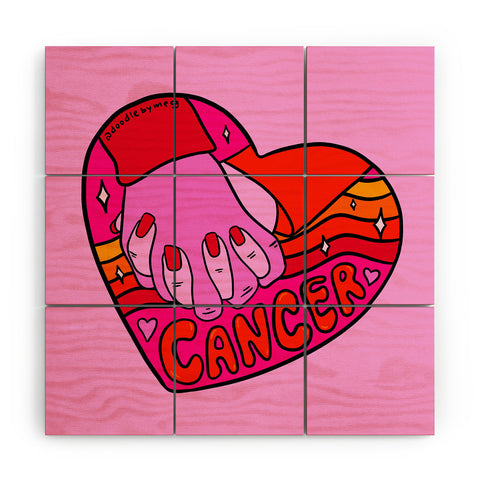 Doodle By Meg Cancer Valentine Wood Wall Mural