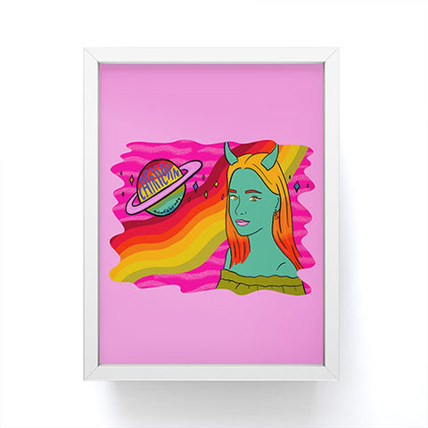 Doodle By Meg Capricorn Babe Framed Mini Art Print