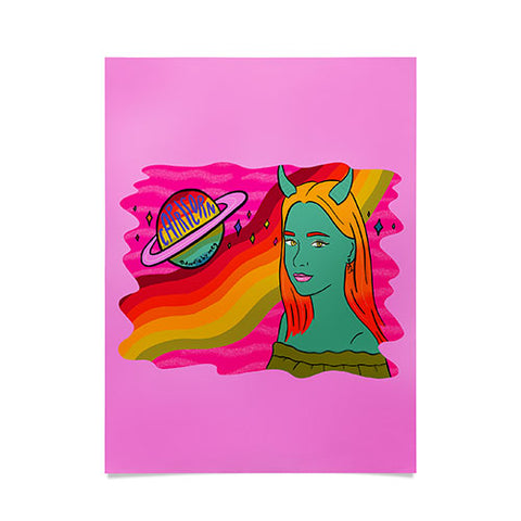 Doodle By Meg Capricorn Babe Poster