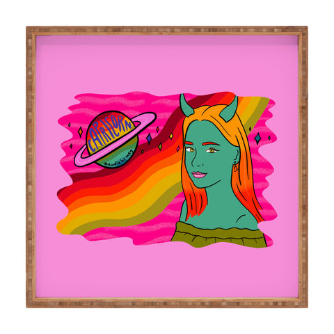 Doodle By Meg Capricorn Babe Square Tray