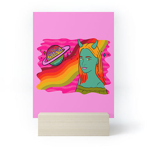 Doodle By Meg Capricorn Babe Mini Art Print