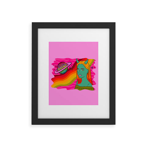 Doodle By Meg Capricorn Babe Framed Art Print