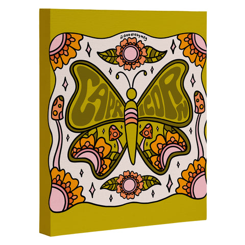 Doodle By Meg Capricorn Butterfly Art Canvas