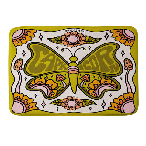 Doodle By Meg Capricorn Butterfly Memory Foam Bath Mat